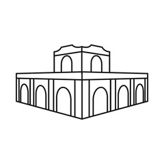 Fototapeta premium Vector illustration of building and vietnam sign. Set of building and architecture vector icon for stock.
