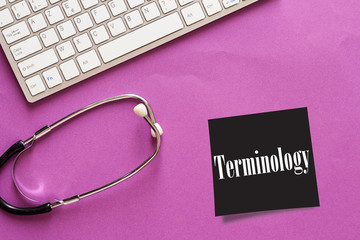  Writing note showing Terminology