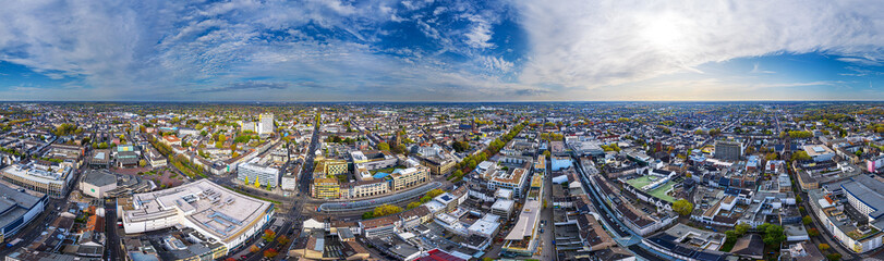 Fototapeta premium krefeld city downtown germany 360° pano