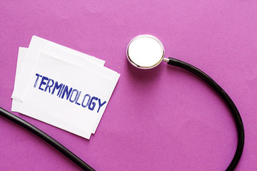  Writing note showing Terminology