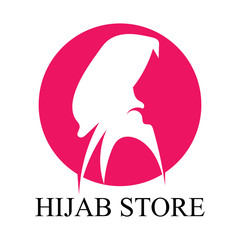 hijab logo vector icon design template