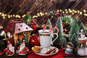 Christmas coffee with spices