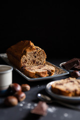 chestnut and chocolate chip cake