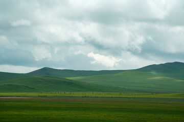 Autumn grassland scenery of hulunbuir, Inner Mongolia, China