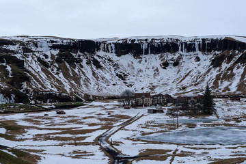frozen river in winter