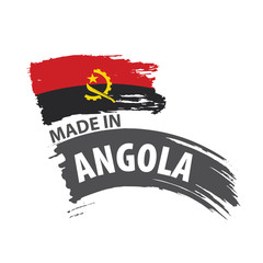 Angola flag, vector illustration on a white background