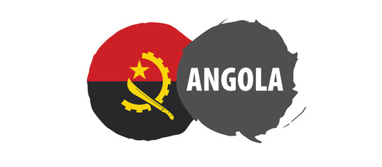 Angola flag, vector illustration on a white background
