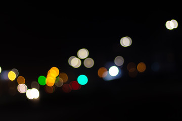 Nice bokeh of lights in the city