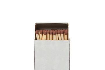 a box of matches close up on a white background in the middle of the image