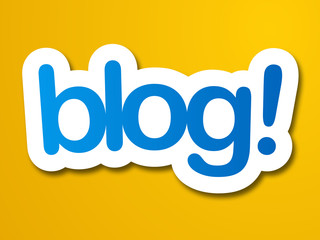blog label in yellow background