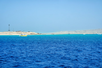 Fototapeta na wymiar Trip for Diving and snorkeling in Egypt Red Sea Mahmya and Paradise Island 