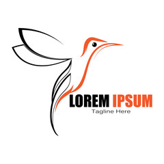 bird logo vector icon design template