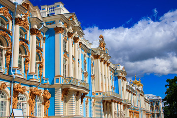 Catherine Palace is a Rococo palace in town of Pushkin (Tsarskoye Selo ), 30 km south of Saint...