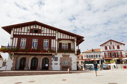 28 JUL 2019 - Bidart, Basque Country, France - Downtown. The City Hall