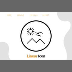Sunny Mounatin Icon For Your Design,websites and projects.