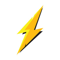 lightning thunderbolt electricity logo design template