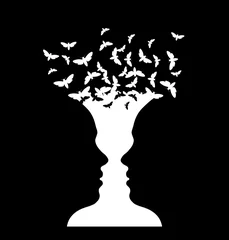 Rubinvase und Motte, optische Täuschung © martinjanecek