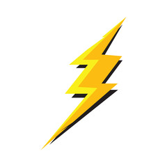 lightning thunderbolt electricity logo design template