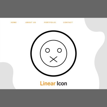 Silent Emoji Icon For Your Design,websites and projects.