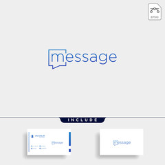 Letter M Chat Logo Template Vector Design