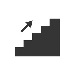 Stairs Up Icon Vector Illustration