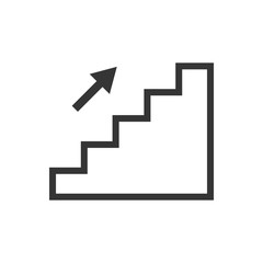 Stairs Up Icon Vector Illustration
