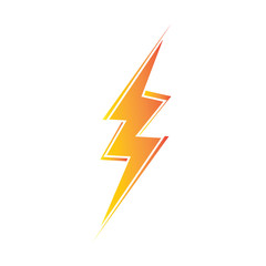 lightning thunderbolt electricity logo design template