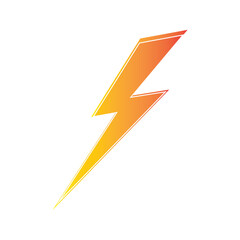 lightning thunderbolt electricity logo design template - obrazy, fototapety, plakaty