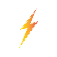 lightning thunderbolt electricity logo design template