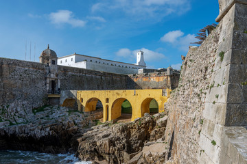 Obraz premium Fort of Peniche at Atlantic ocean coast, Portugal.