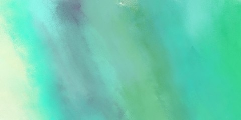 beautiful diffuse art texture painting with medium aqua marine, tea green and powder blue color and space for text. can be used for business or presentation background