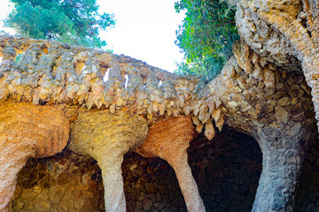Park Guell, in Barcelona Spain,