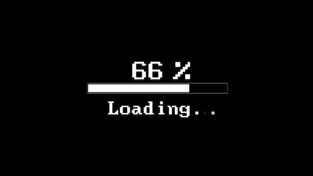 Happy New Year Glitch Text Animation, Background, with Alpha Matte, Loop, 4k