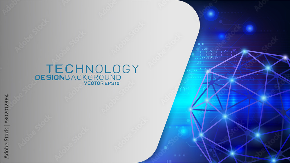 Poster abstract trendy and technology concept. frame with strip blue gradient movement and copy space on ba