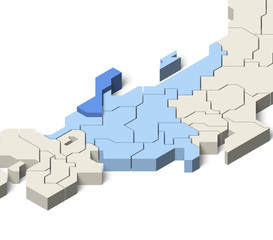 日本地図 白地図 県別 離島 Set 3 Wall Mural Wallpaper Murals Iokuukan