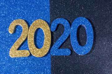 Tsyfry 2020. New year and Christmas colorful festive tsyfry.