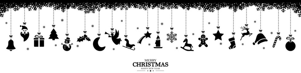 collection of hanging christmas icons