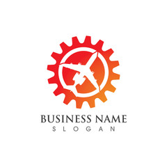 Gear Logo Template vector icon illustration