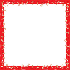 Christmas Grunge Red Candy Frame