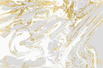 Gray and gold agate ripplle pattern. Pale beautiful marble background.