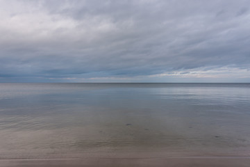 Baltic Sea Beach in November on a Cloudy Day