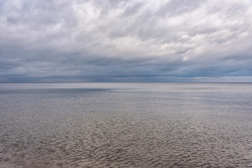 Baltic Sea Beach in November on a Cloudy Day