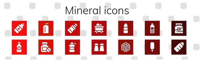 mineral icon set