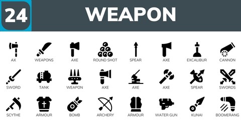 weapon icon set