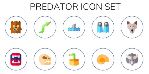 Fototapeta premium predator icon set