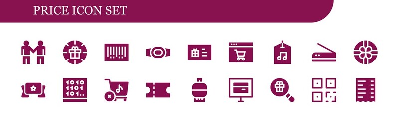 Modern Simple Set of price Vector filled Icons