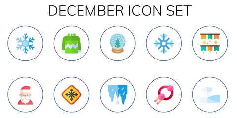 december icon set