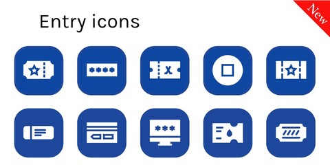 entry icon set