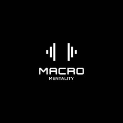 Fototapeta premium Bold logo design of double M and barbell with dark background - EPS10 - Vector.