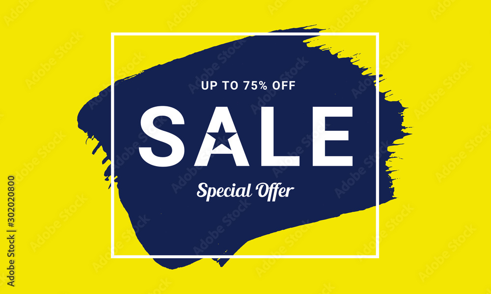 Wall mural special offer sale flyer design